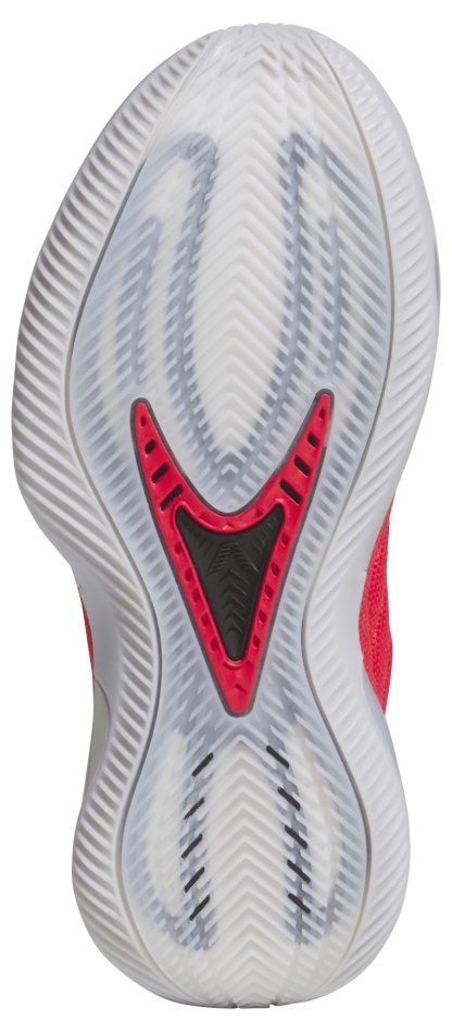 adidas Kids' Grade School Anthony Edwards 2 'Bulldawgs' Basketball Shoes - Silver Metallic/Pure Ruby/Black - View 3