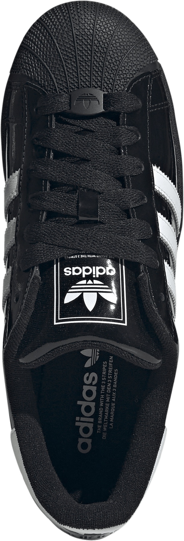 adidas Men's Superstar II Shoes - Shiny Black/White - View 2