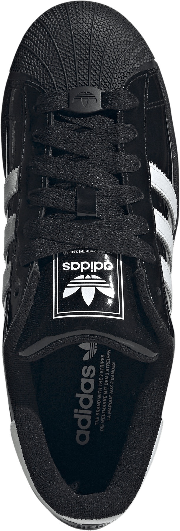adidas Men's Superstar II Shoes - Shiny Black/White - View 2