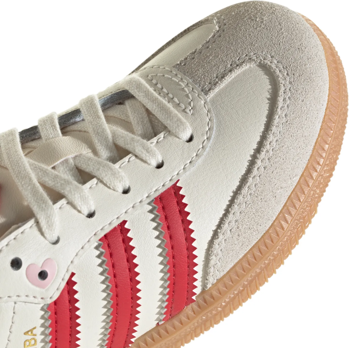 adidas Kids' Preschool Samba OG Shoes - Cream White/Better Scarlet/Gum - View 7