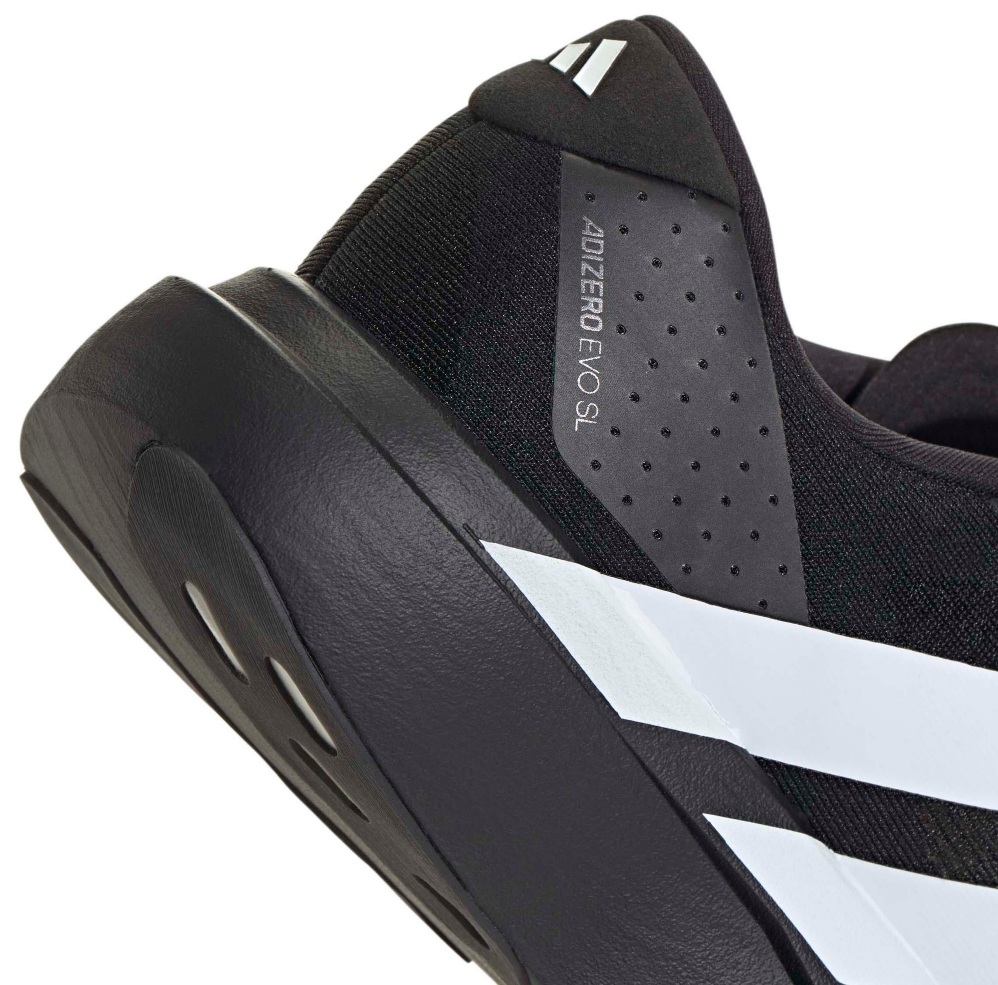 adidas Men's Adizero EVO SL Running Shoes - Black/White/Black - View 8