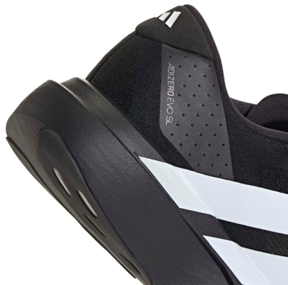 adidas Men's Adizero EVO SL Running Shoes - Black/White/Black - View 8