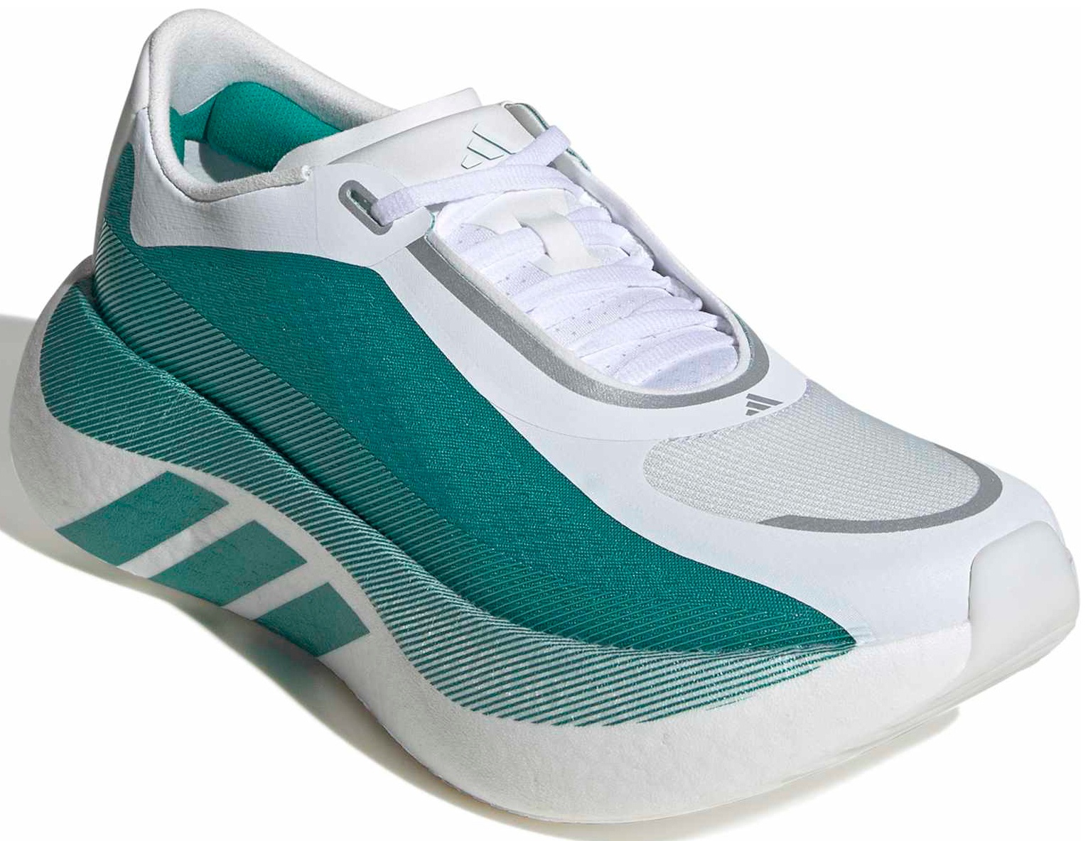 adidas Women's Hyperboost Edge Running Shoes - White/Green - View 6