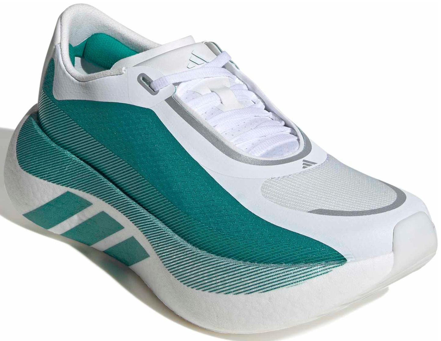 adidas Women's Hyperboost Edge Running Shoes - White/Green - View 6