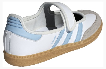 adidas Kids' Grade School Samba Jane Shoes - Ftwr White/Clear Sky/Gum 3 - View 5