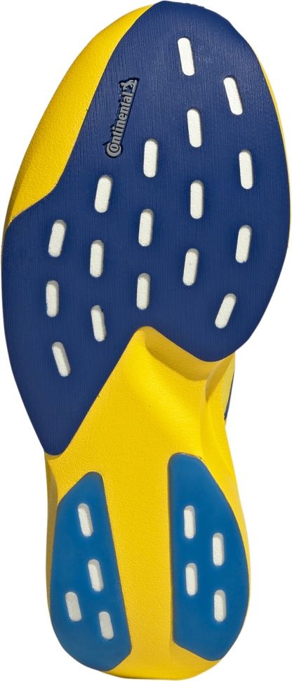 adidas Women's Adizero EVO SL Running Shoes - Yellow/Team Royal Blue/Iron Metallic - View 3