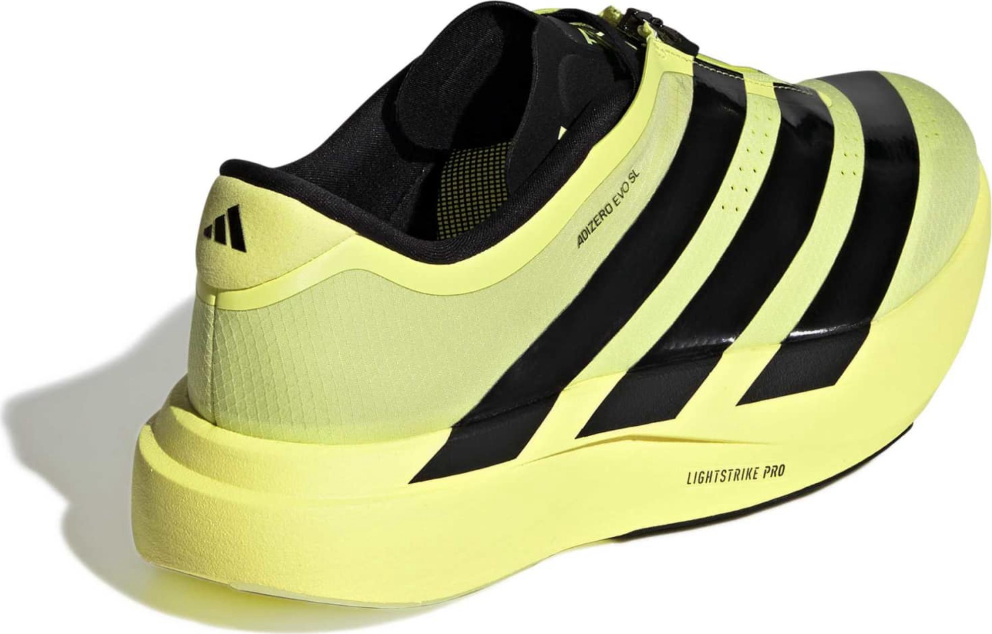 adidas Women's Adizero EVO SL Zip Running Shoes - Lucid Lemon/Black/Silver - View 7