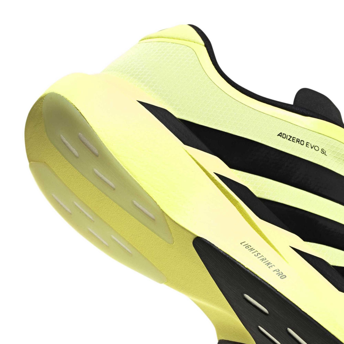 adidas Men's Adizero EVO SL Zip Running Shoes - Frozen Lemon/Core Black/Iron Met - View 7