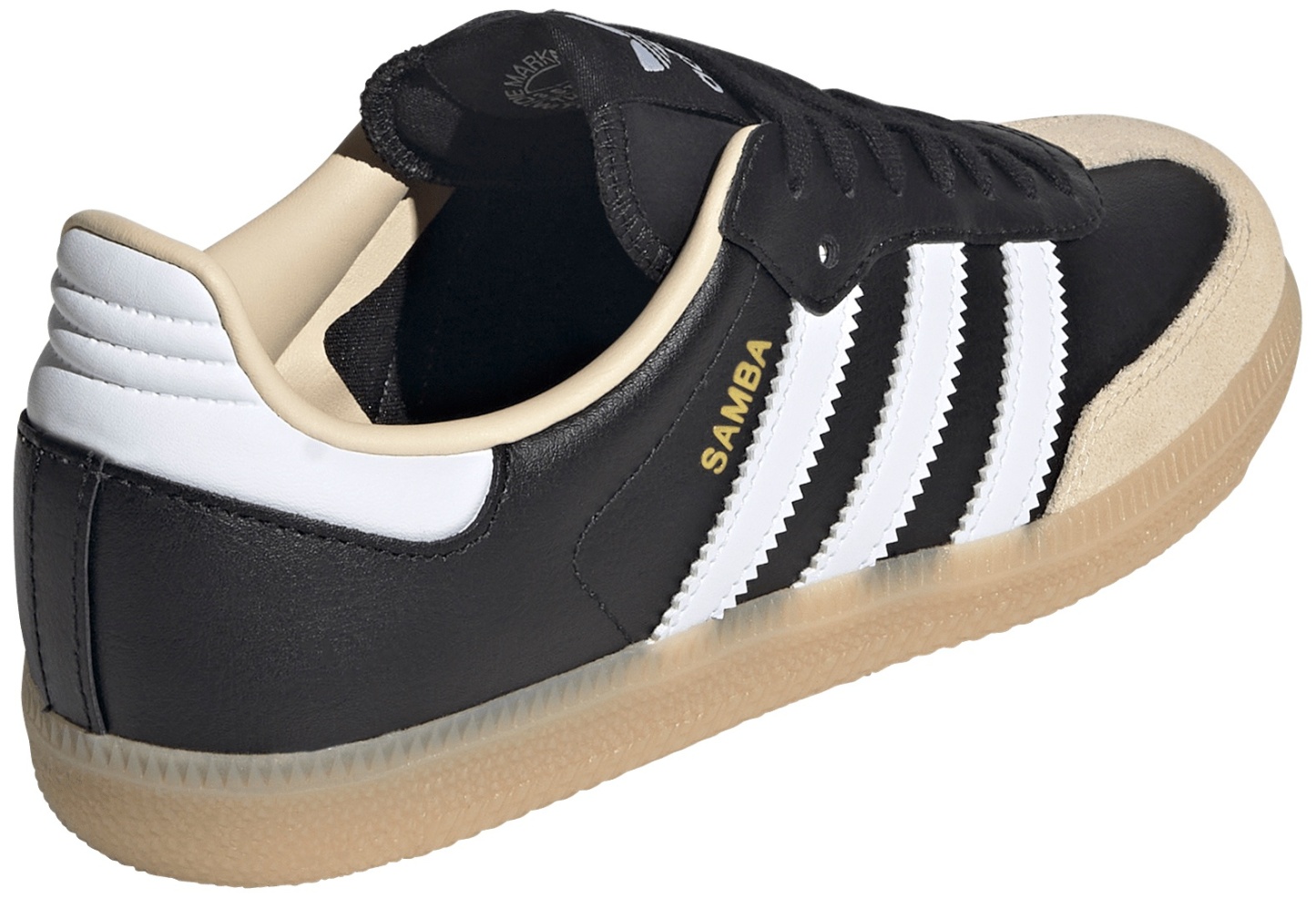 adidas Kids' Grade School Samba OG Shoes - Black/Gum - View 7