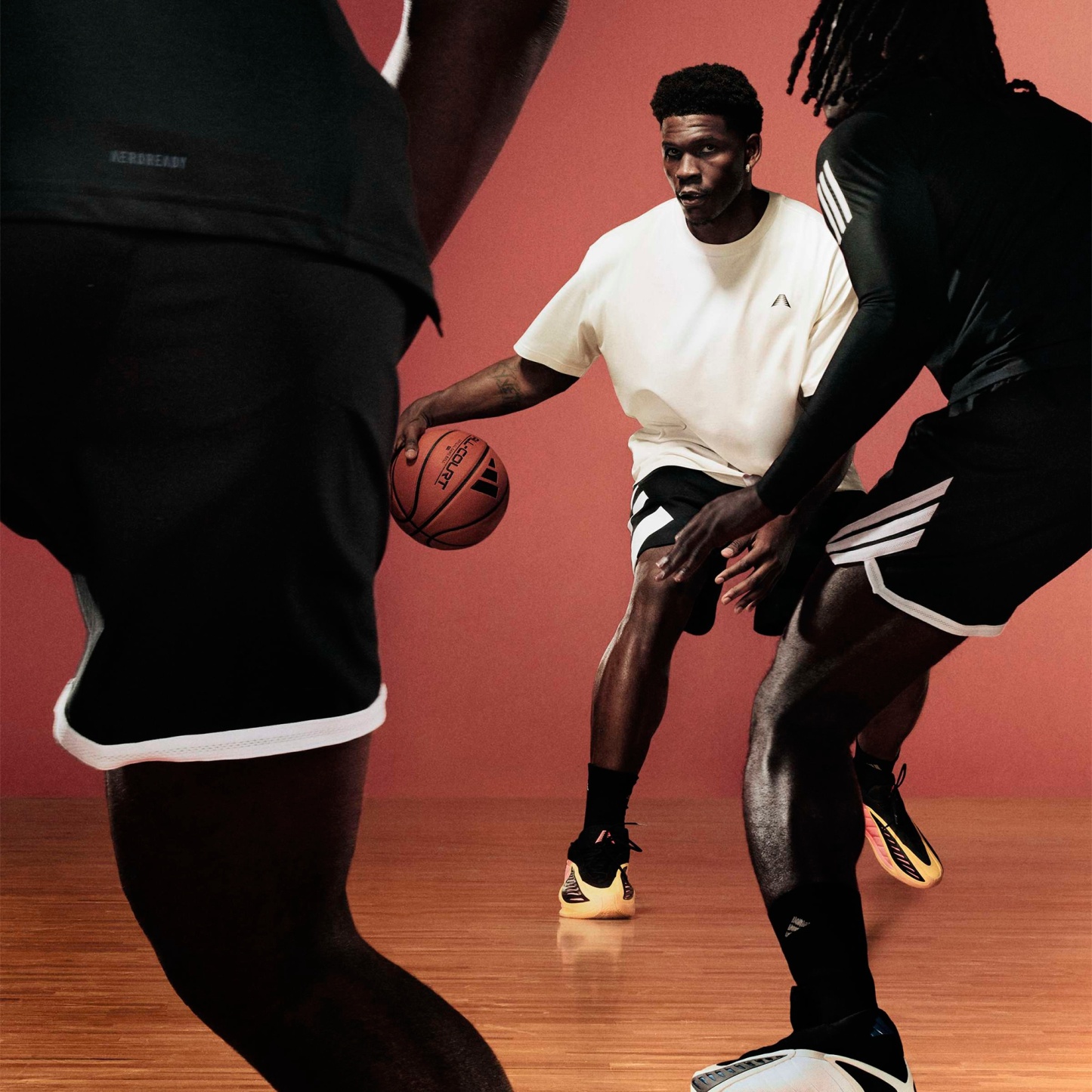 adidas Anthony Edwards 2 'With Love' Basketball Shoes - Black/Red/Orange - View 11
