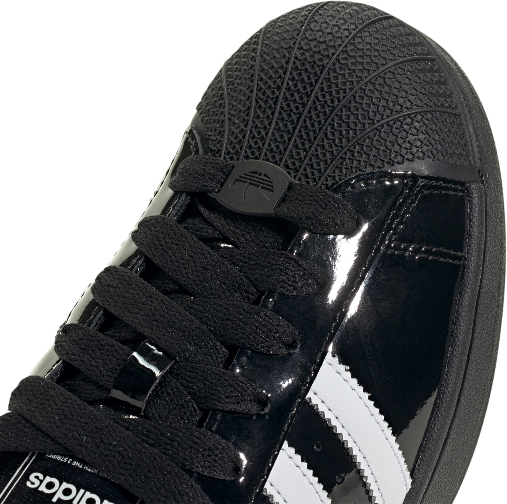 adidas Men's Superstar II Shoes - Shiny Black/White - View 7