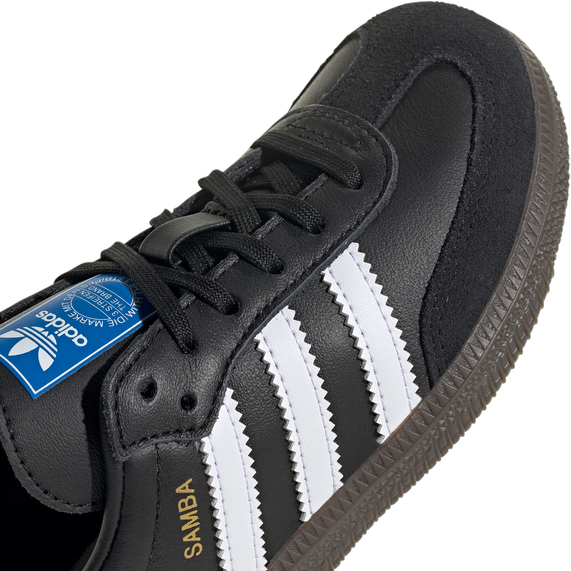 adidas Kids' Preschool Samba OG Shoes - Black/White/Gum - View 7