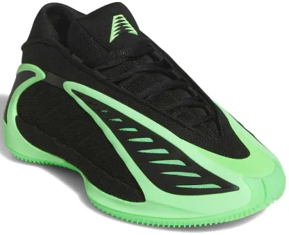 adidas Kids' Grade School Anthony Edwards 2 'Glow' Basketball Shoes - Black/Lime Burst/Lucid Blue - View 6
