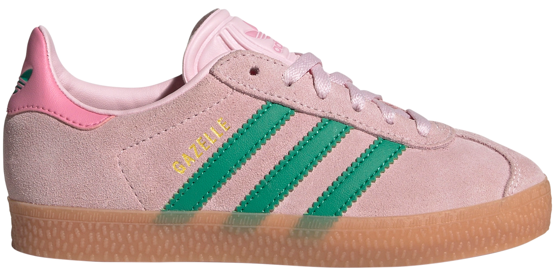 adidas Kids' Preschool Gazelle Shoes - Pink/Green - View 1