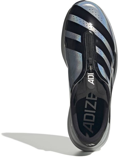 adidas Men's Adizero EVO SL Zip Running Shoes - Silver Mtllc/Black/Halo Silver - View 2