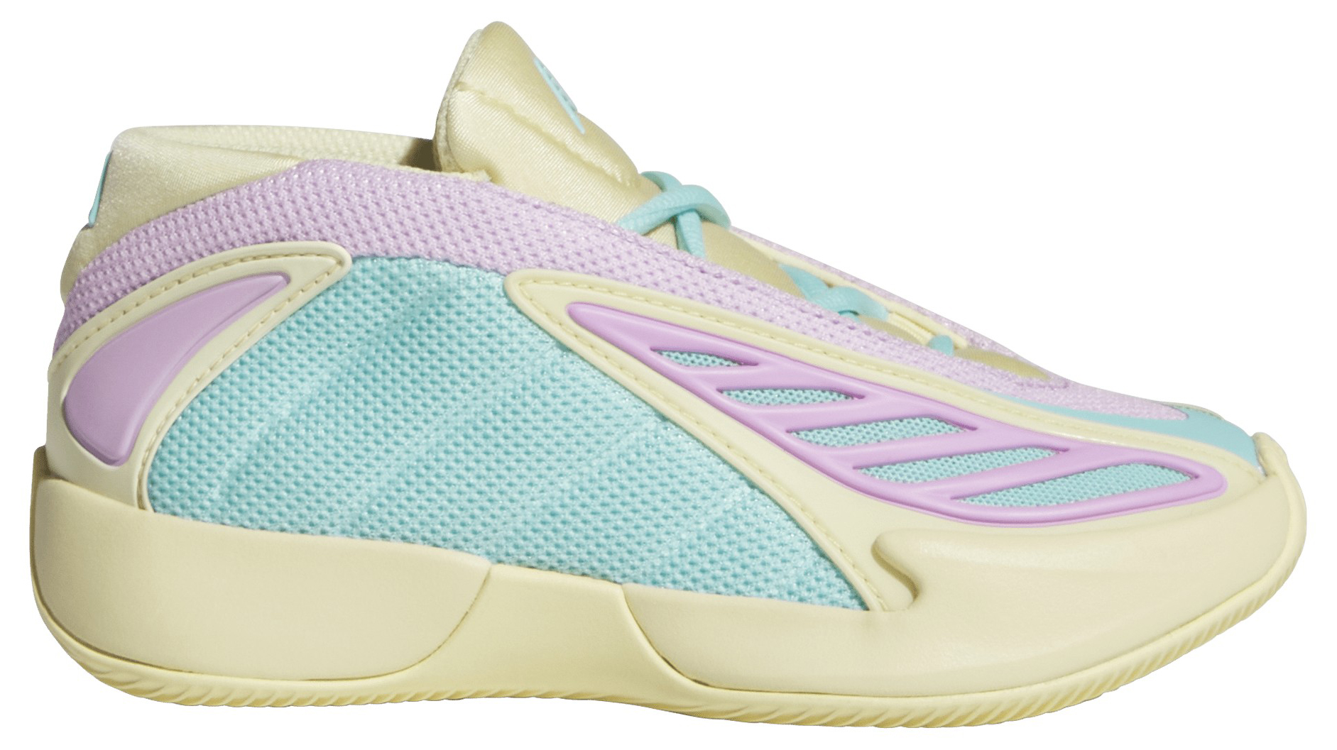 adidas Kids' Preschool Anthony Edwards 2 'Easter Egg' Basketball Shoes - Almost Yellow/Bliss Lilac/Flash Aqua - View 1