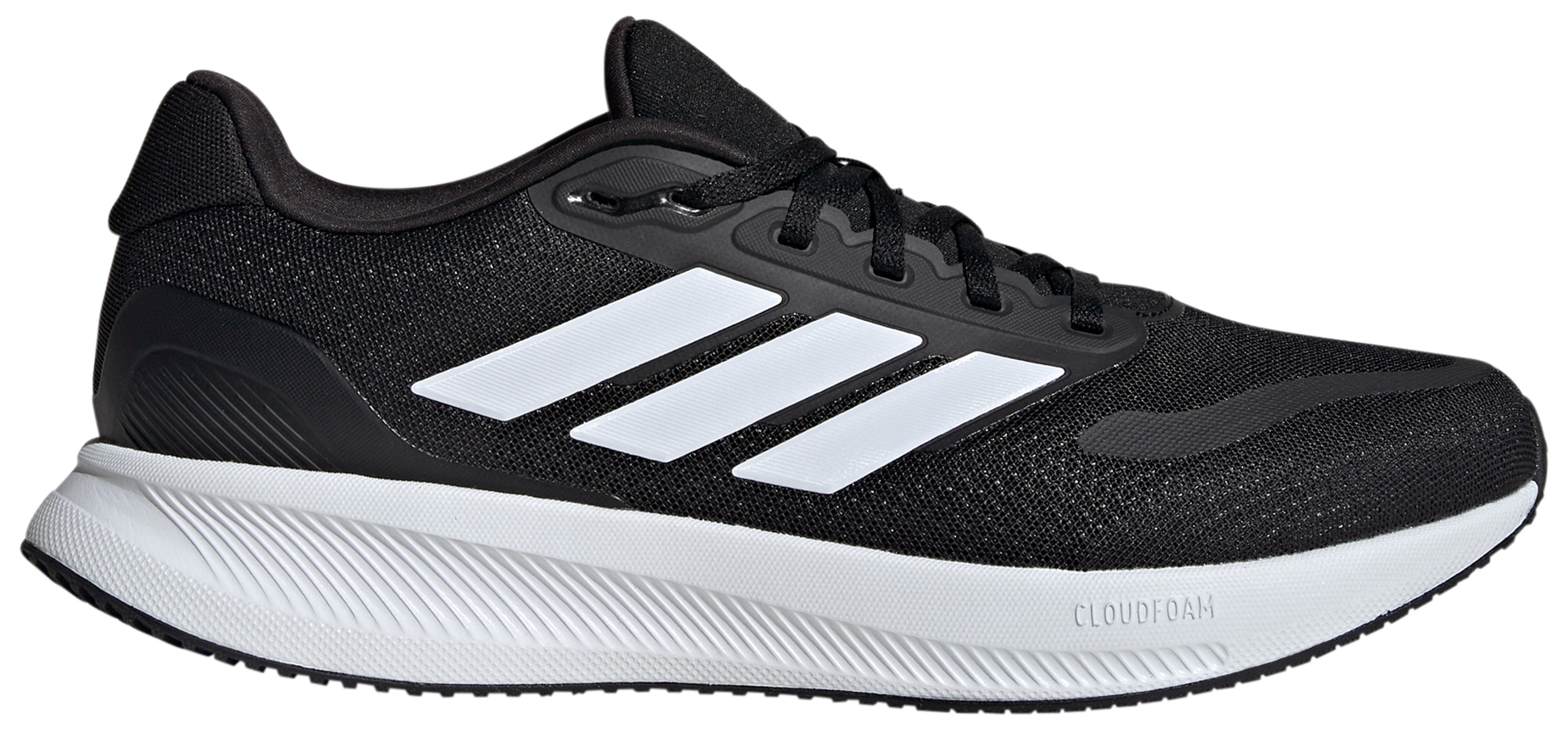 adidas Men's Runfalcon 5 Running Shoes - Black/White/Black - View 1