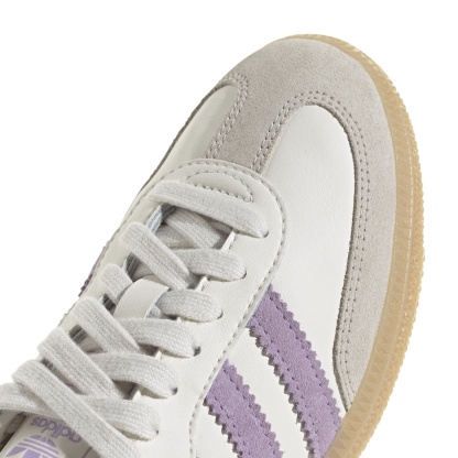 adidas Kids' Grade School Samba OG Shoes - Cloud White/Powder Plum/Gum - View 8
