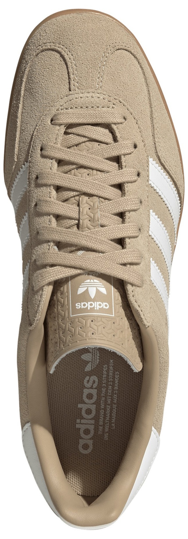 adidas Men's Gazelle Indoor Shoes - Beige/White - View 2