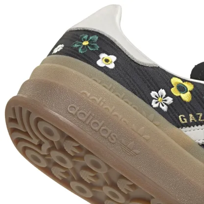 adidas Originals Women's Gazelle Bold Shoes - Core Black/Off White/Eqt Yellow - View 8