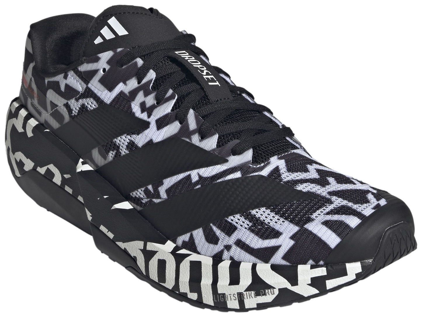 adidas Men's Adizero Dropset Pro Training Shoes - White/Black - View 6