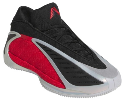 adidas Anthony Edwards 2 'Bulldawgs' Basketball Shoes - Silver/Pure Ruby/Black - View 5