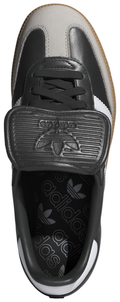 adidas Women's Long Tongue Samba Shoes - Core Black/Ftwr White/Gold Met - View 2