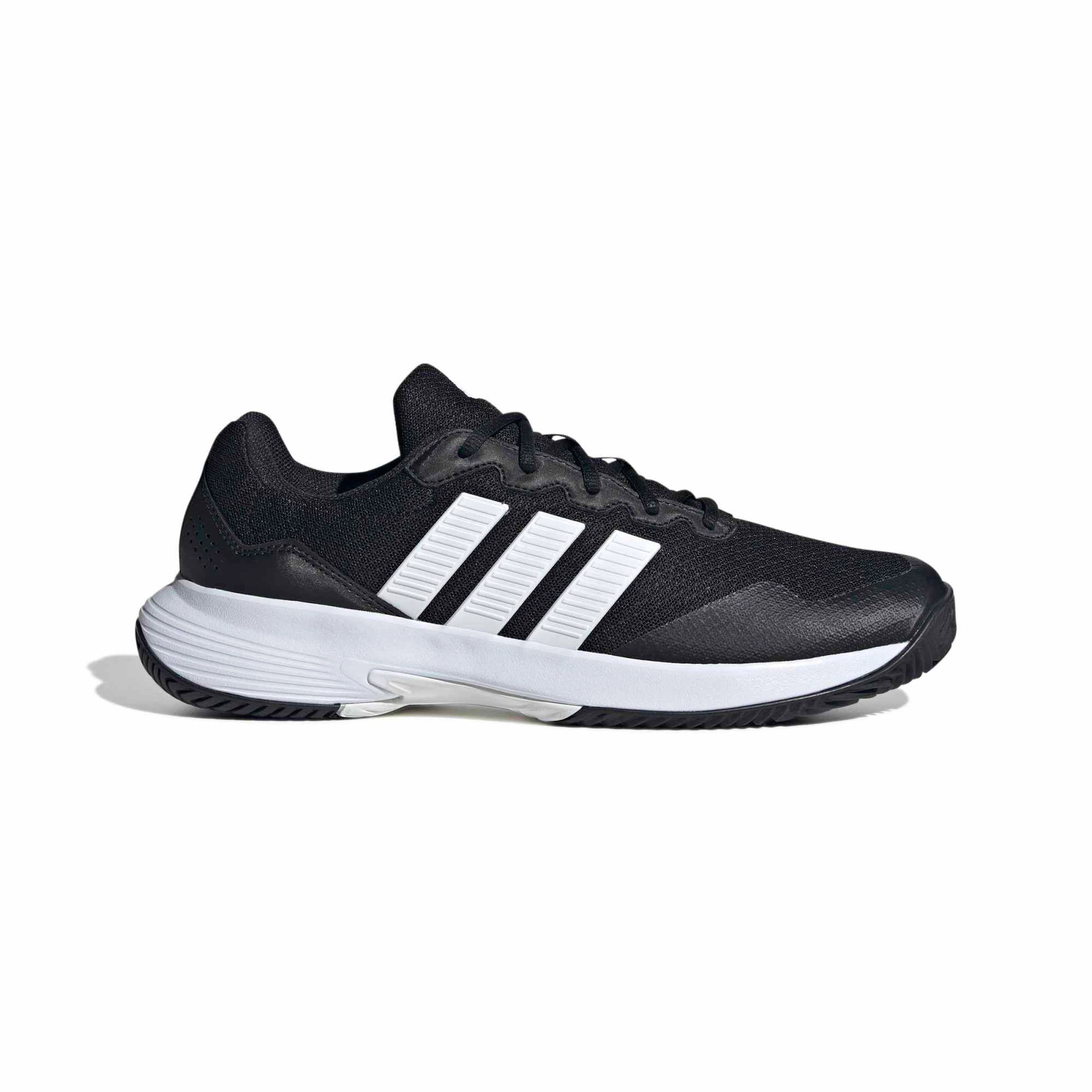 adidas Men's Gamecourt 2 Tennis Shoes - Core Black/Ftwr White/Silver Met. - View 1