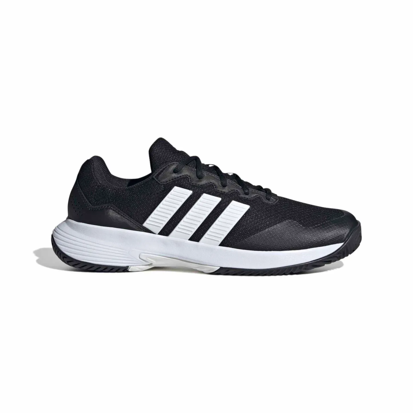 adidas Men's Gamecourt 2 Tennis Shoes - Core Black/Ftwr White/Silver Met. - View 1