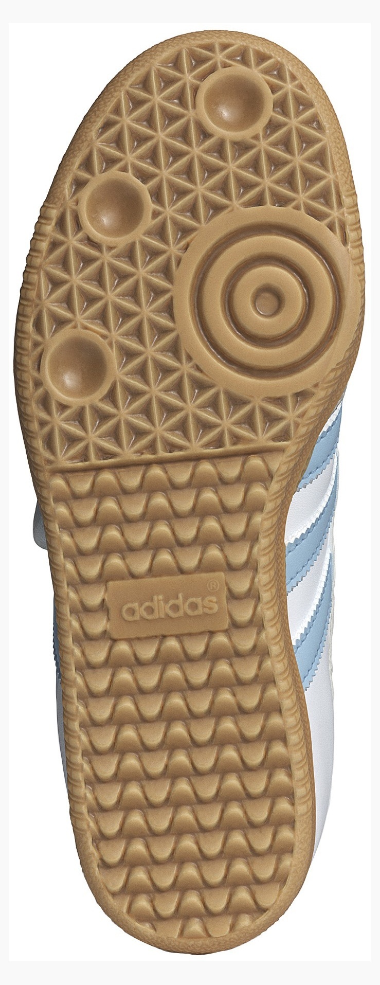 adidas Kids' Grade School Samba Jane Shoes - Ftwr White/Clear Sky/Gum 3 - View 3