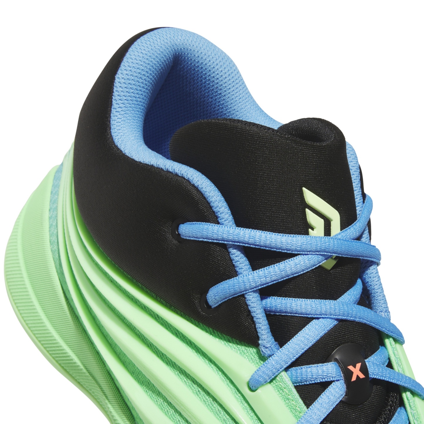 adidas Dame X Basketball Shoes - Green/Orange/Black - View 7