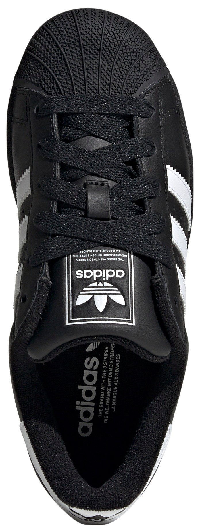 adidas Kids' Grade School Superstar II Shoes - Black/White - View 2