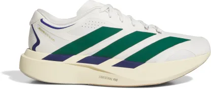 adidas Men's Adizero EVO SL EXO Suede Running Shoes - White/Collegiate Green/Cream - View 1
