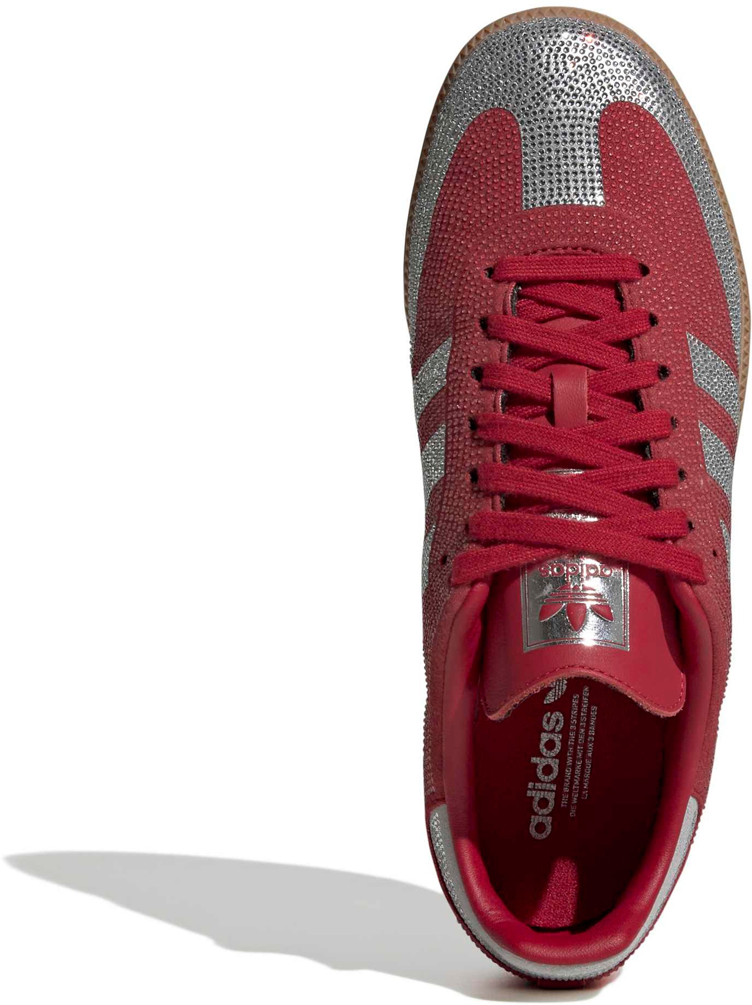 adidas Women's Samba OG Shoes - Rhinestone Tm Vic Red/Slv - View 2