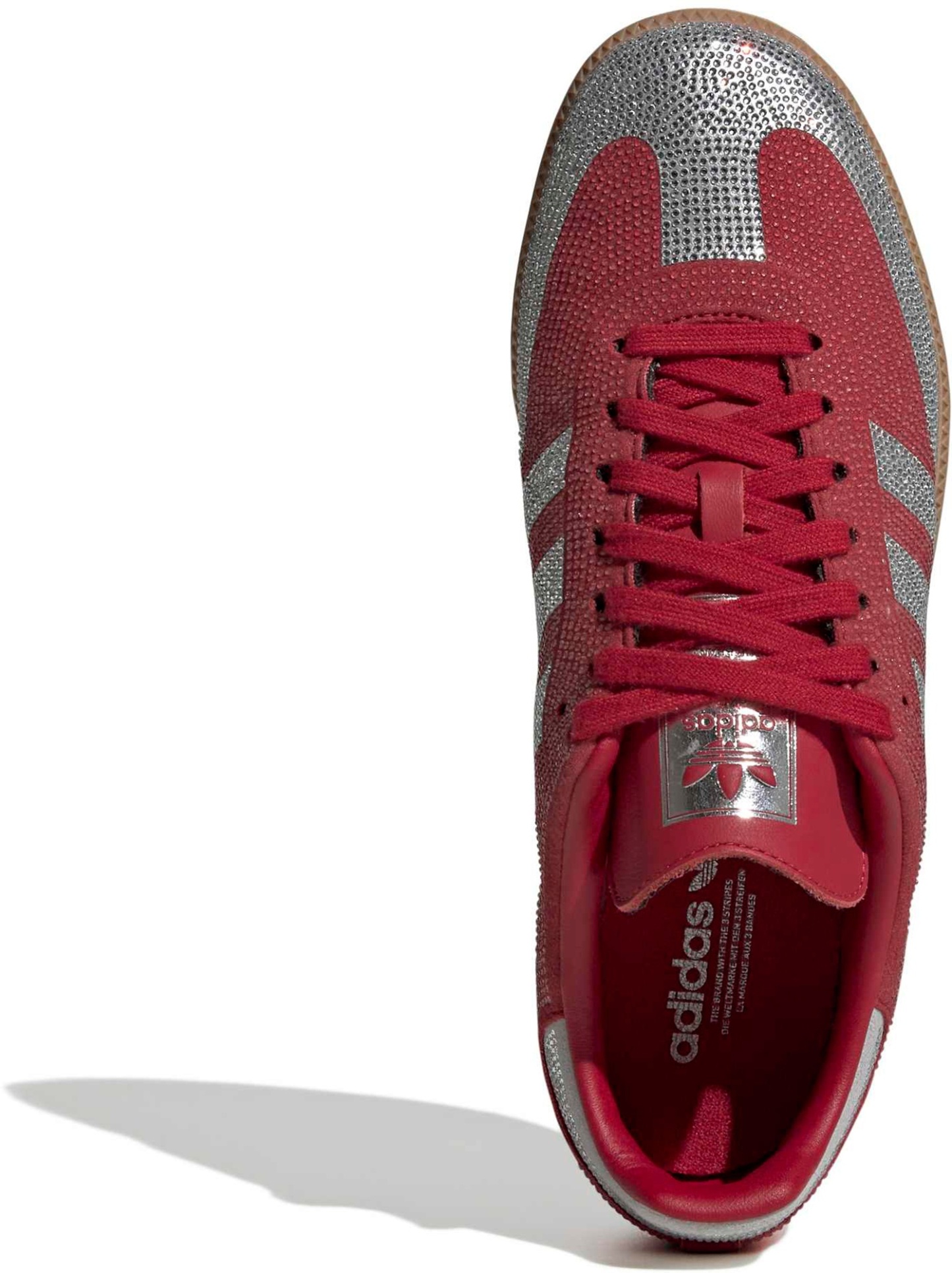 adidas Women's Samba OG Shoes - Rhinestone Tm Vic Red/Slv - View 2