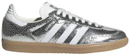 adidas Women's Samba OG Shoes - Silver/Silver - View 1