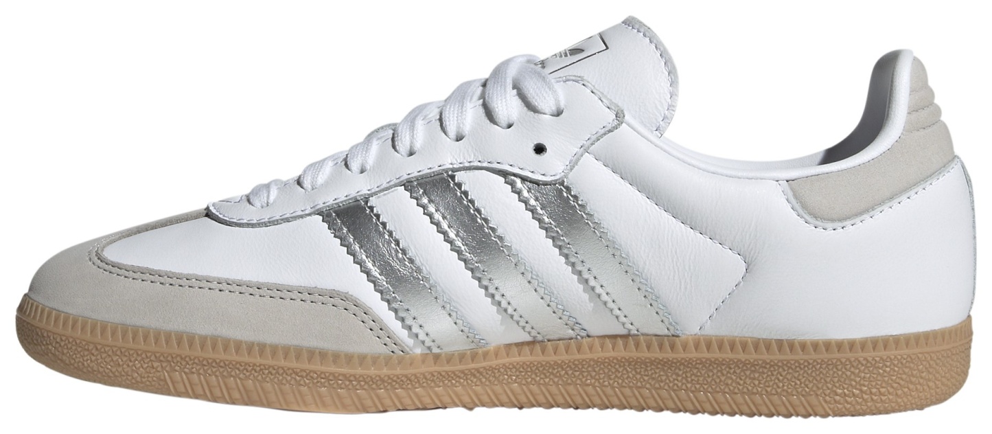 adidas Women's Samba OG Shoes - White/Silver/Gum - View 6