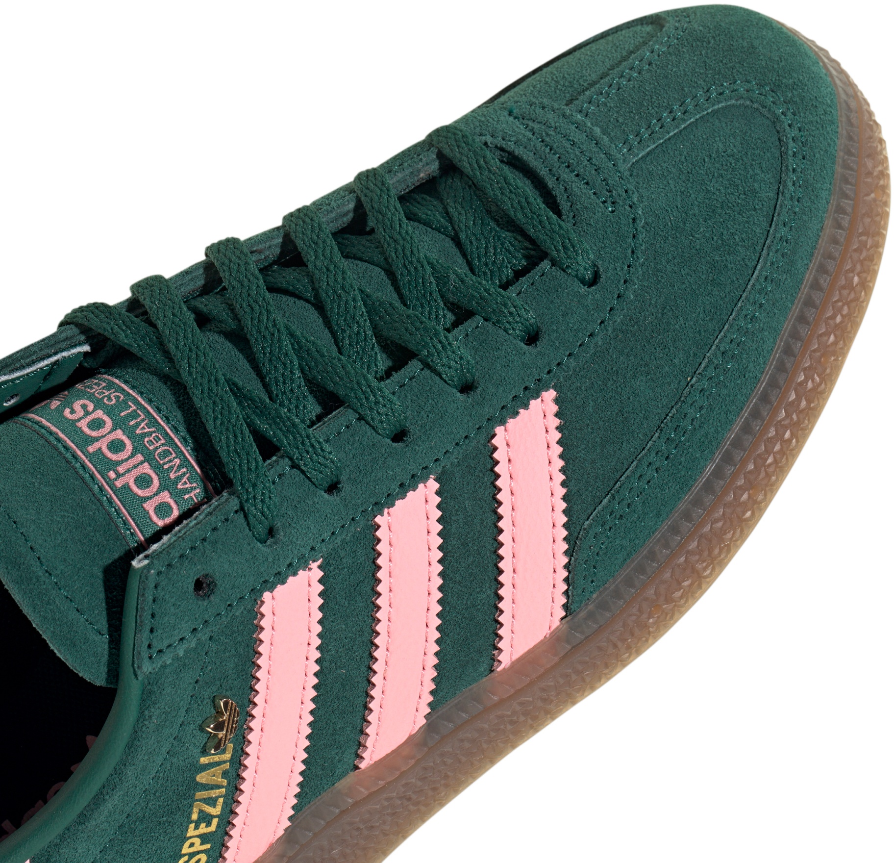 adidas Women's Handball Spezial Shoes - Collegiate Green/Pink Spark/Gold Met - View 8