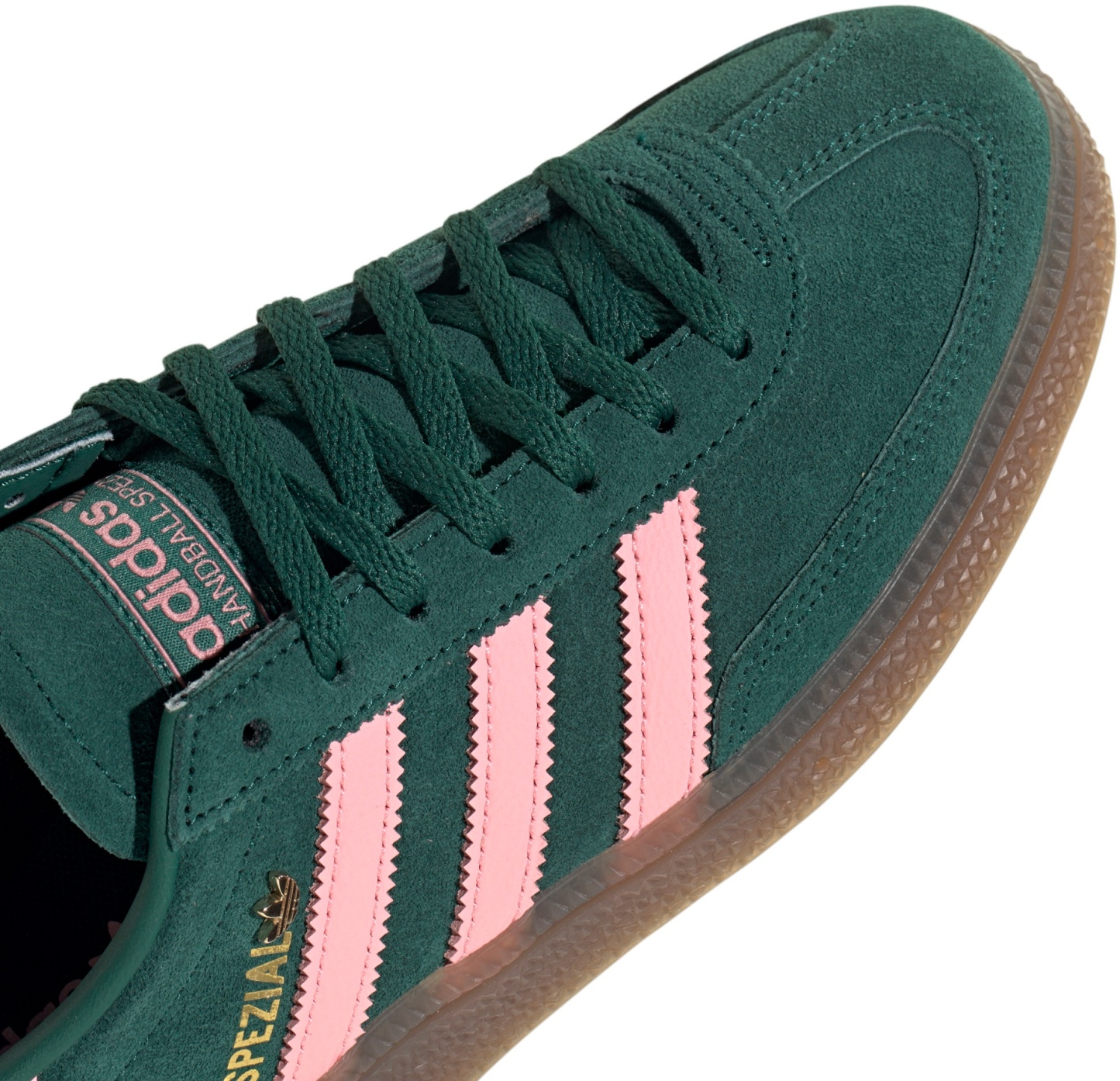adidas Women's Handball Spezial Shoes - Collegiate Green/Pink Spark/Gold Met - View 8
