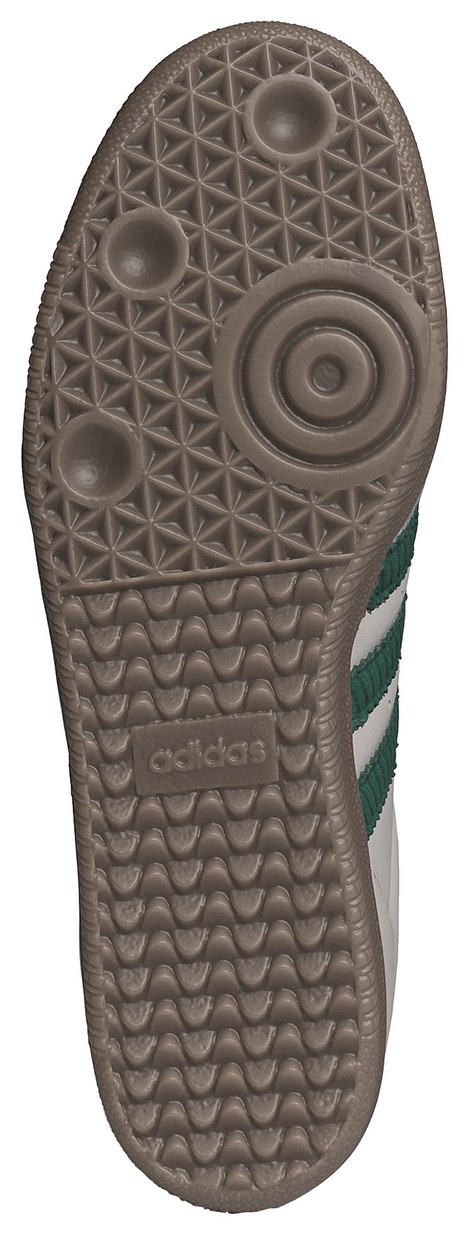adidas Samba OG Shoes - Grey One/Collegiate Green/Gum5 - View 3
