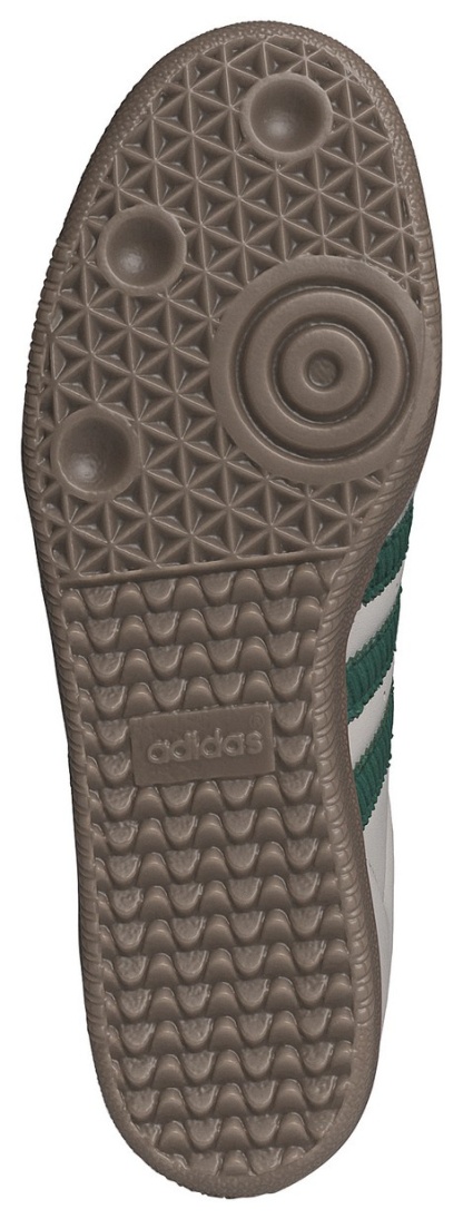 adidas Samba OG Shoes - Grey One/Collegiate Green/Gum5 - View 3