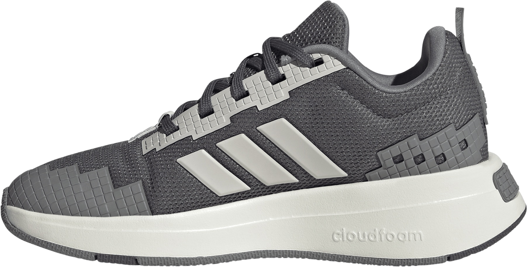 adidas Kids' Grade School Minecraft Pro Shoes - Grey Five/Grey One/Grey Three - View 4