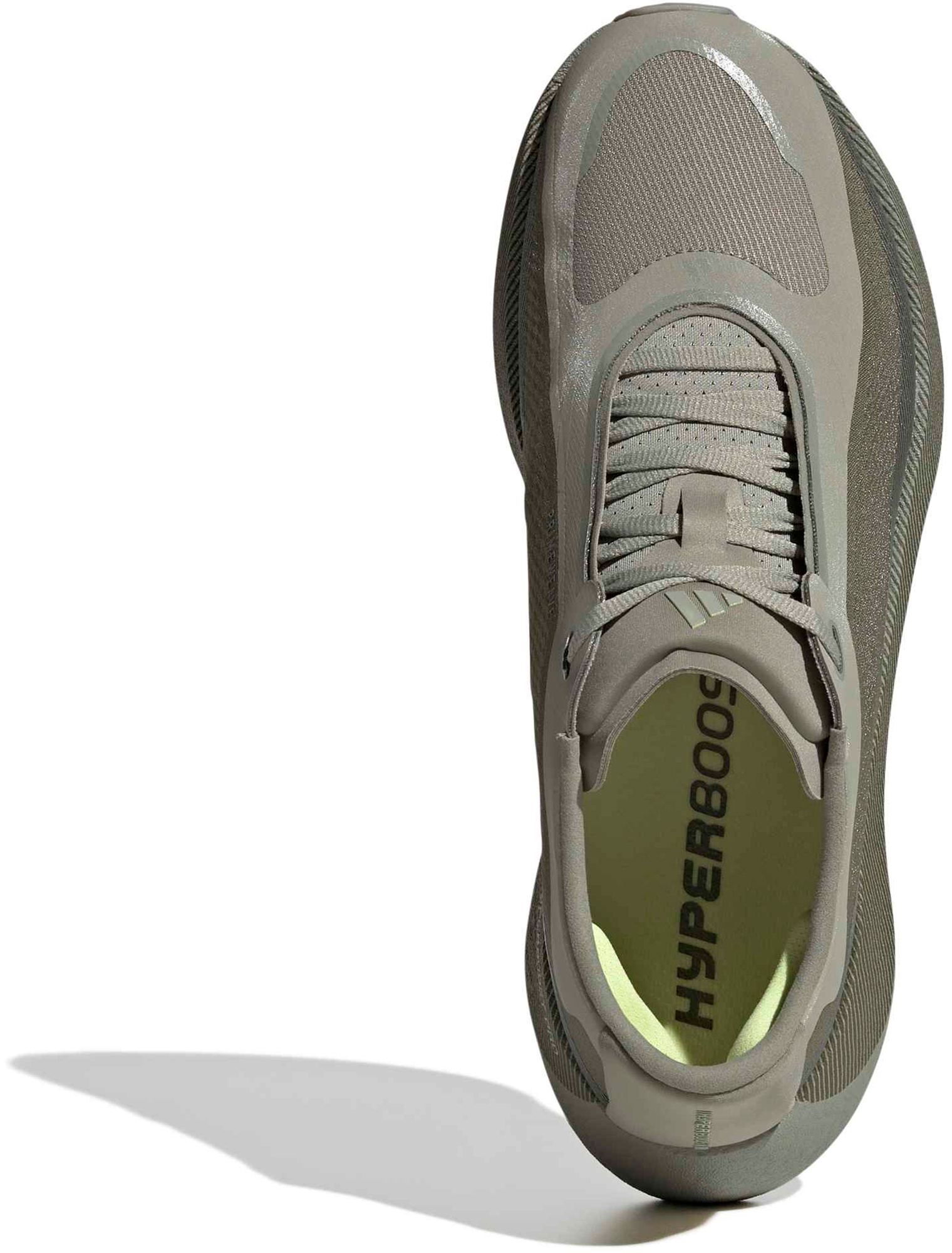adidas Men's Hyperboost Edge Running Shoes - Silver Pebble/Medium Dark Khaki/Frozen Lemon - View 3