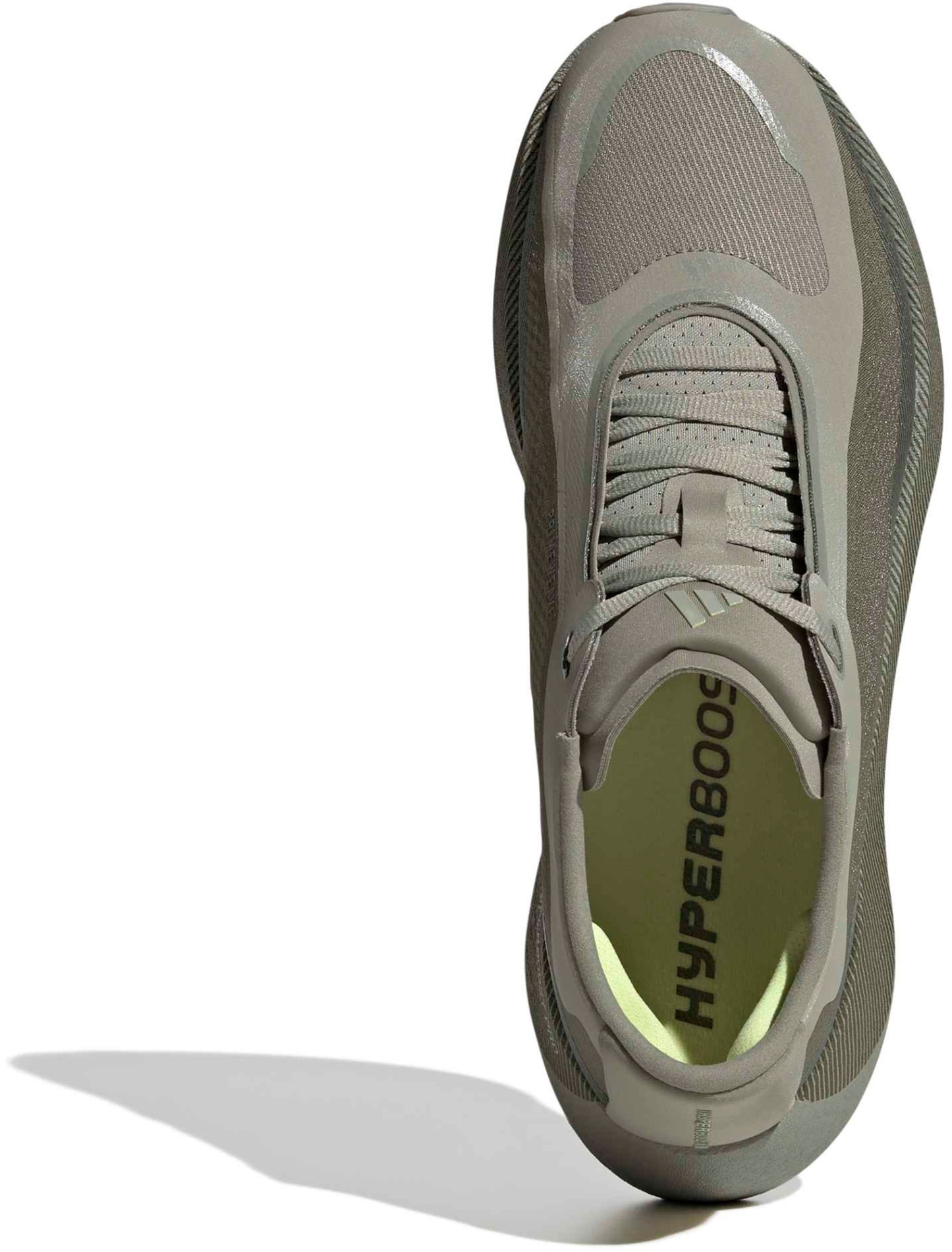 adidas Men's Hyperboost Edge Running Shoes - Silver Pebble/Medium Dark Khaki/Frozen Lemon - View 3