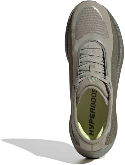adidas Men's Hyperboost Edge Running Shoes - Silver Pebble/Medium Dark Khaki/Frozen Lemon - View 3