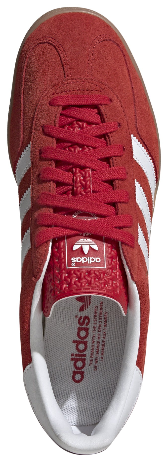 adidas Men's Gazelle Indoor Shoes - Red/Gum - View 4