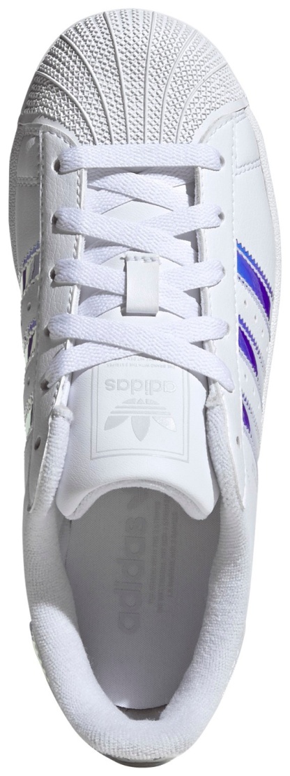 adidas Kids' Grade School Superstar II Shoes - White/Blue - View 2