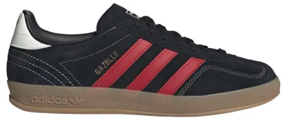 adidas Men's Gazelle Indoor Shoes - Core Black/Better Scarlet/Gum4 - View 1