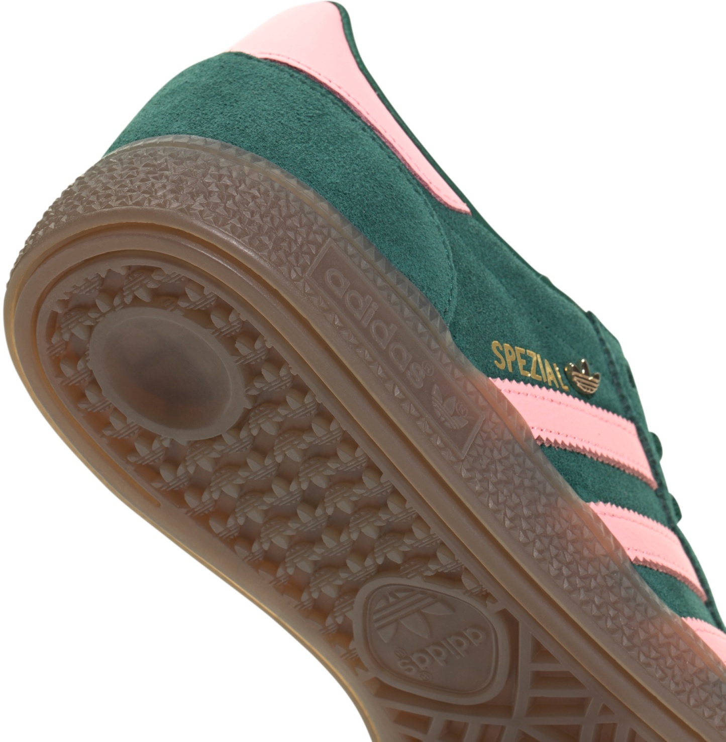 adidas Women's Handball Spezial Shoes - Collegiate Green/Pink Spark/Gold Met - View 7