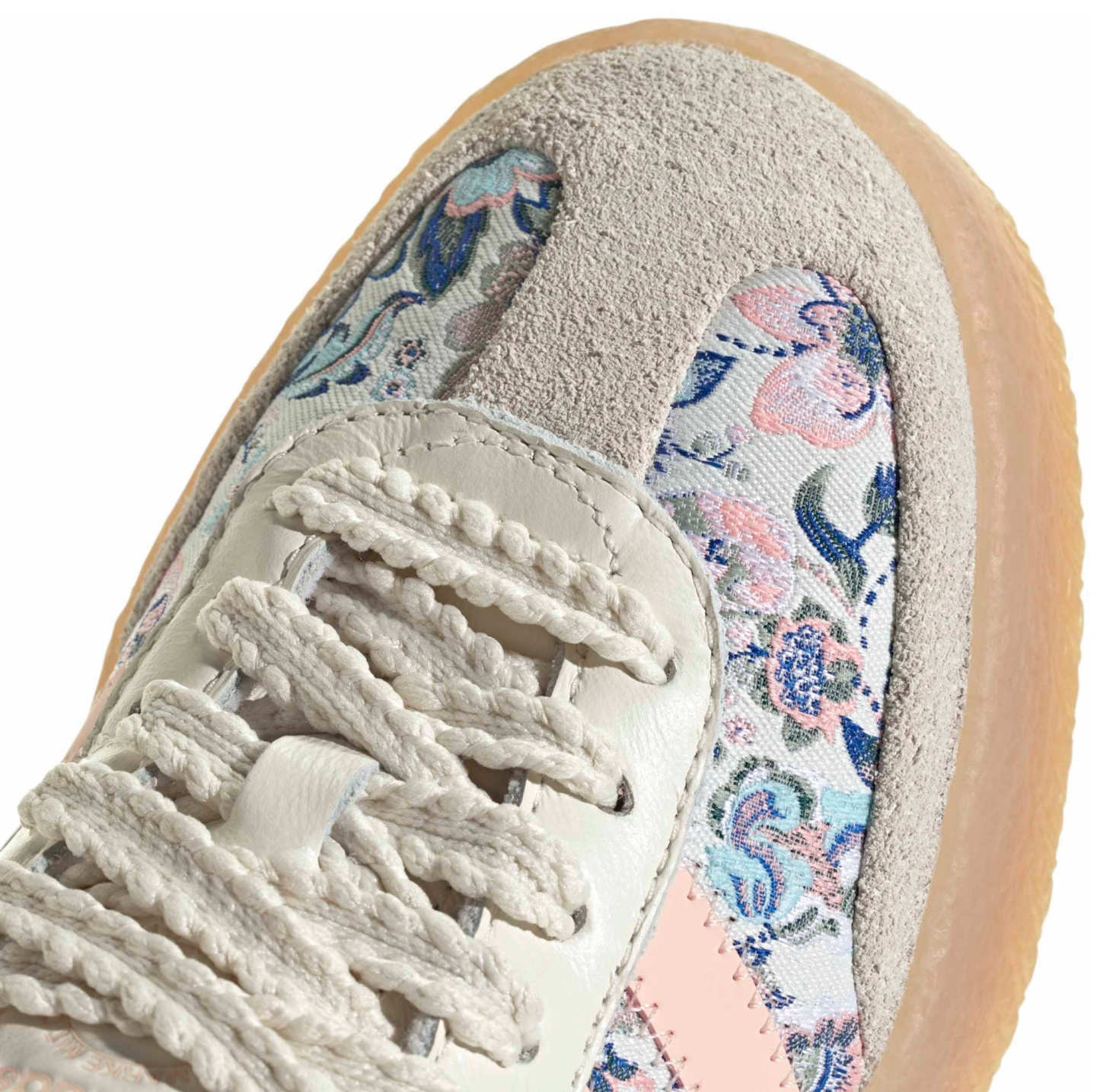 adidas Kids' Grade School Sambae Shoes - Off White/Blush Pink/Gum - View 7